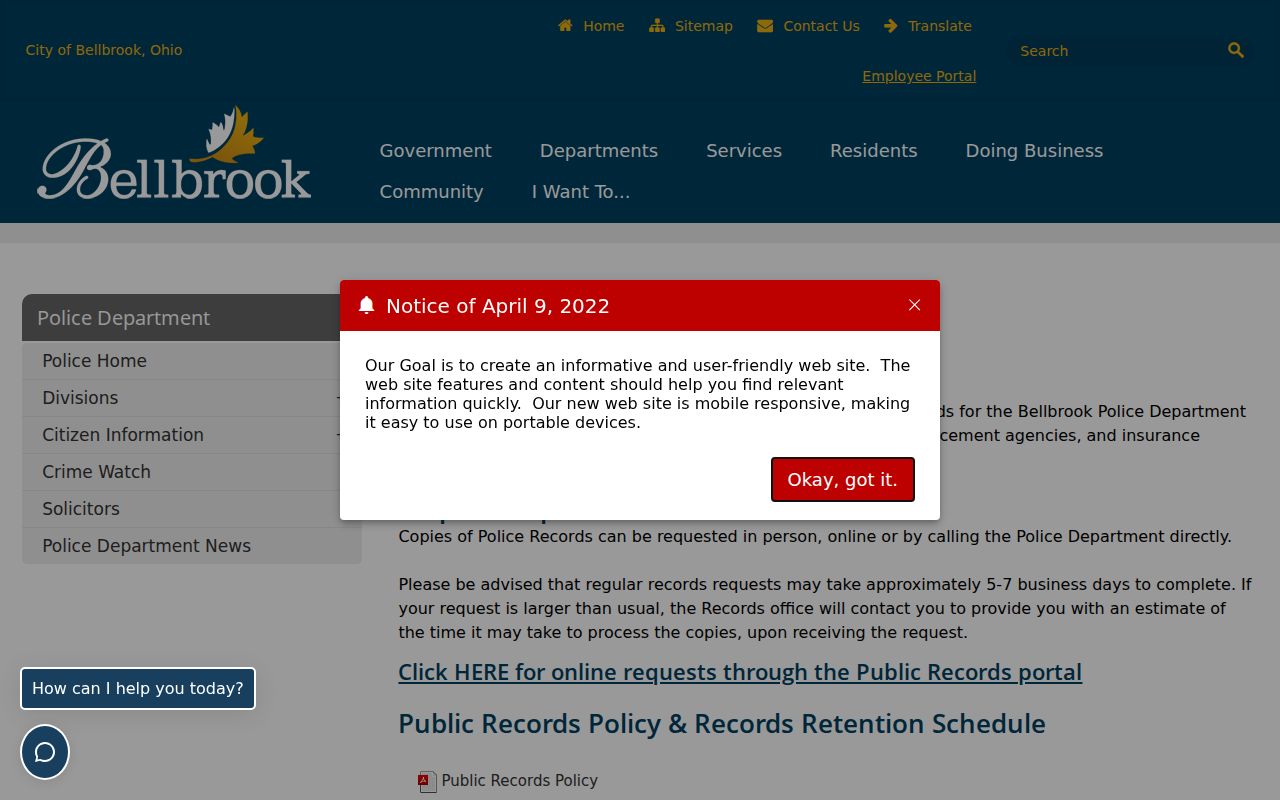 Bellbrook court docket route to Xenia Municipal Court records