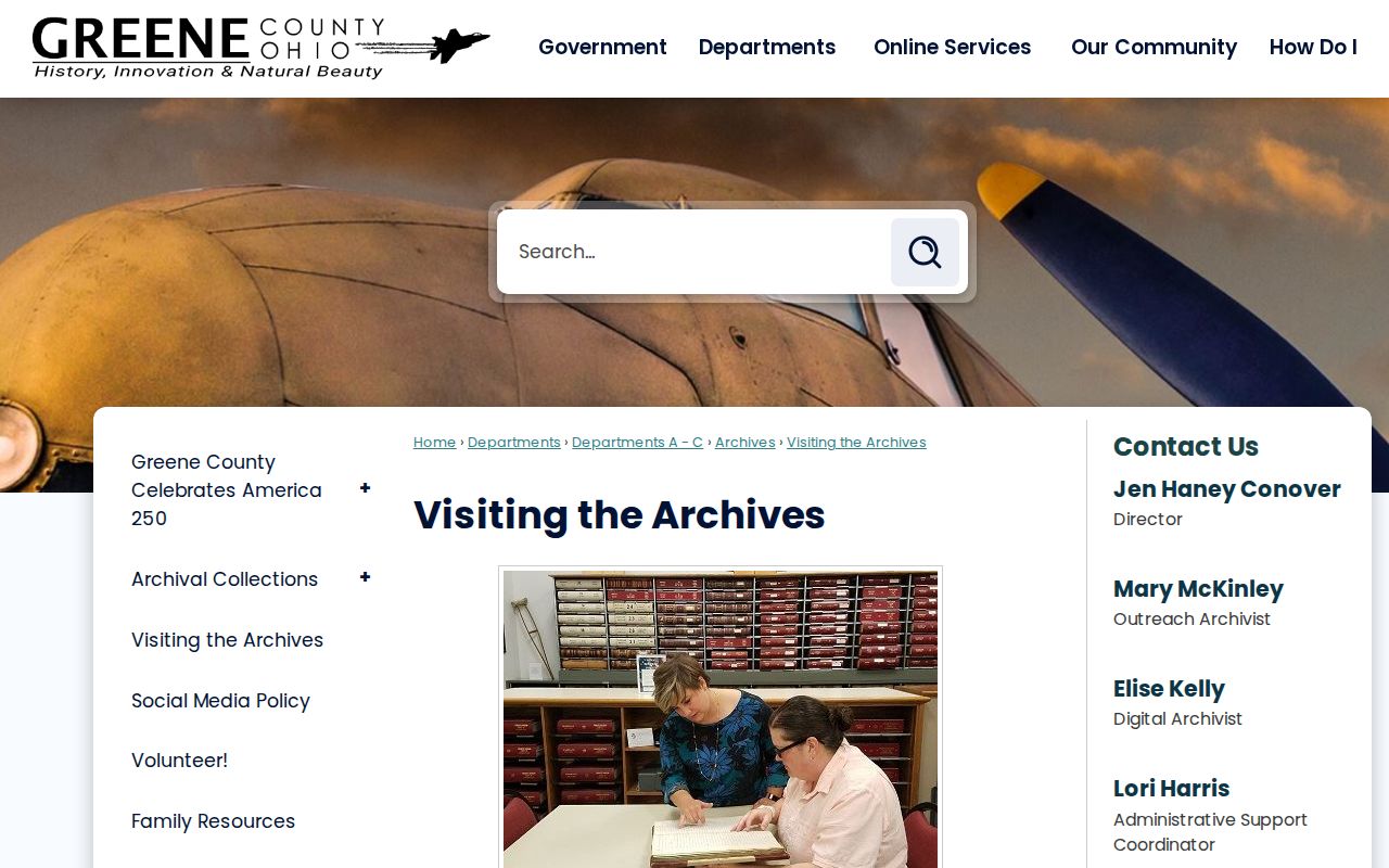 Greene County case search historical records reading room