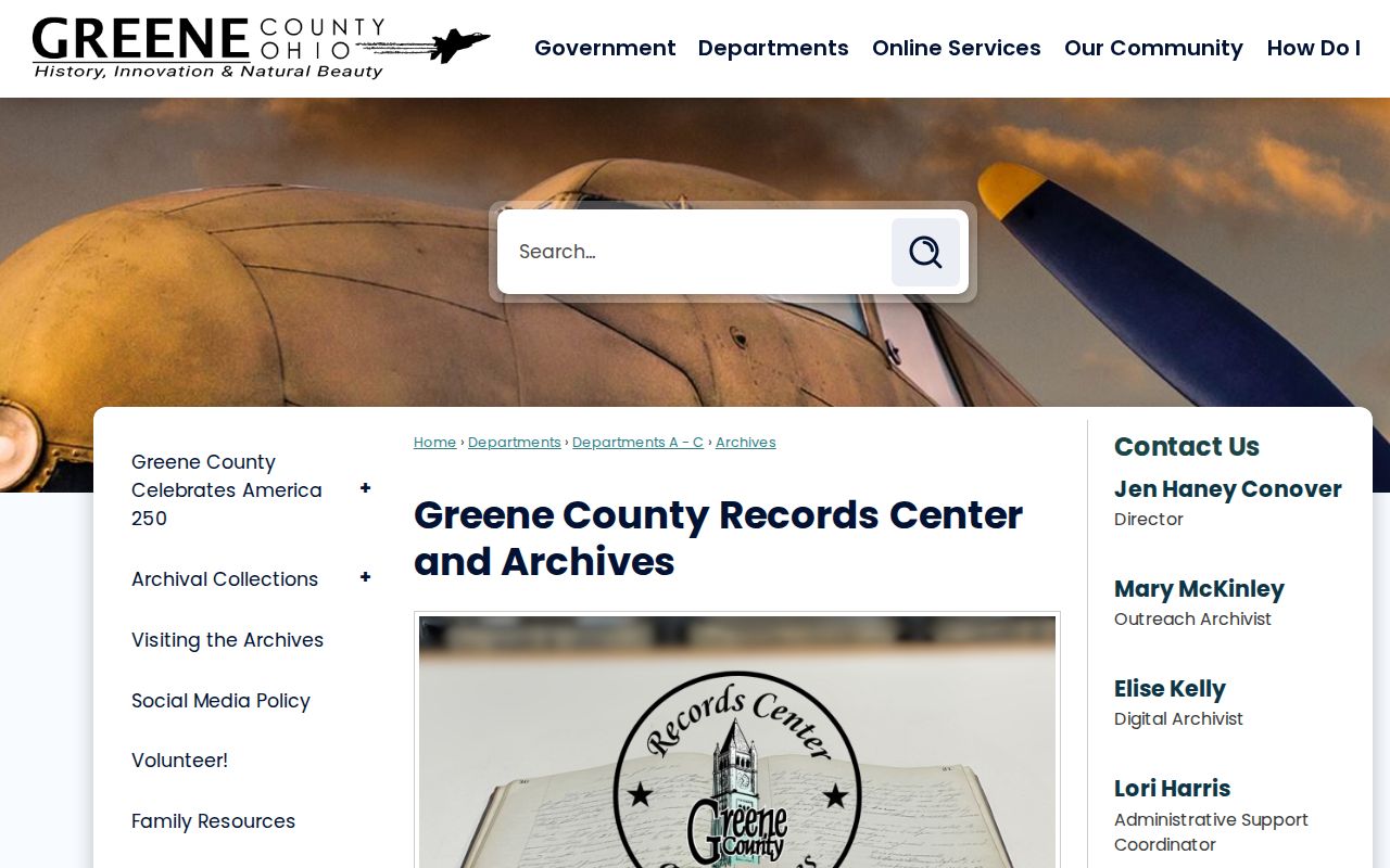 Greene County court records archives building
